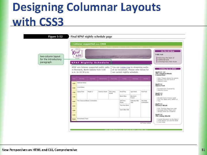 Designing Columnar Layouts with CSS 3 New Perspectives on HTML and CSS, Comprehensive XP Designing Columnar Layouts with CSS 3 New Perspectives on HTML and CSS, Comprehensive XP