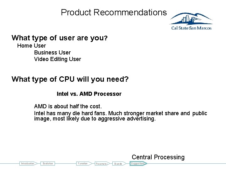 Product Recommendations What type of user are you? Home User Business User Video Editing
