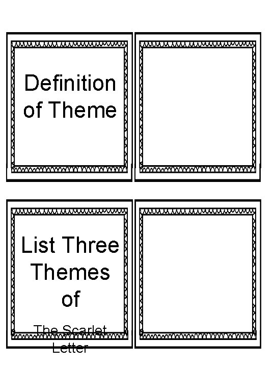 Definition of Theme List Three Themes of The Scarlet Letter 