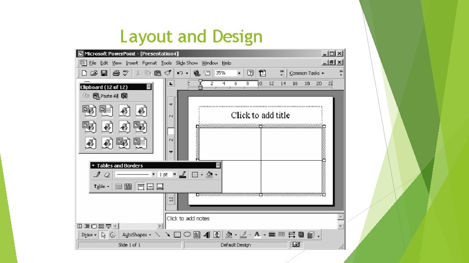 Layout and Design Layout and Design