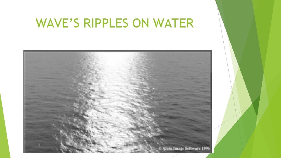 WAVE’S RIPPLES ON WATER 