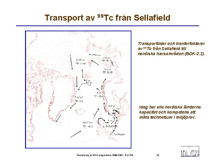 Transport av 99 Tc från Sellafield Transporttider och tranferfaktorer av 99 Tc från Sellafield
