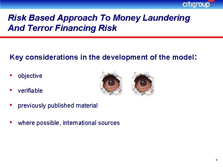 Risk Based Approach To Money Laundering And Terror Financing Risk Key considerations in the
