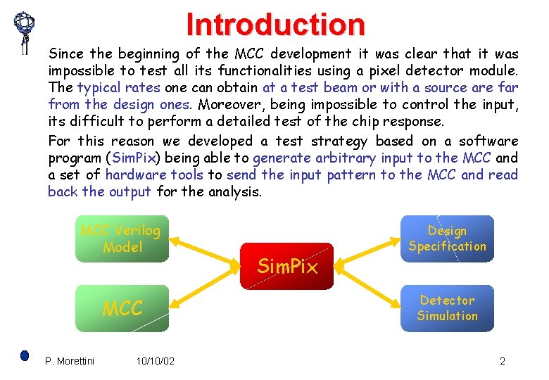 Introduction Since the beginning of the MCC development it was clear that it was