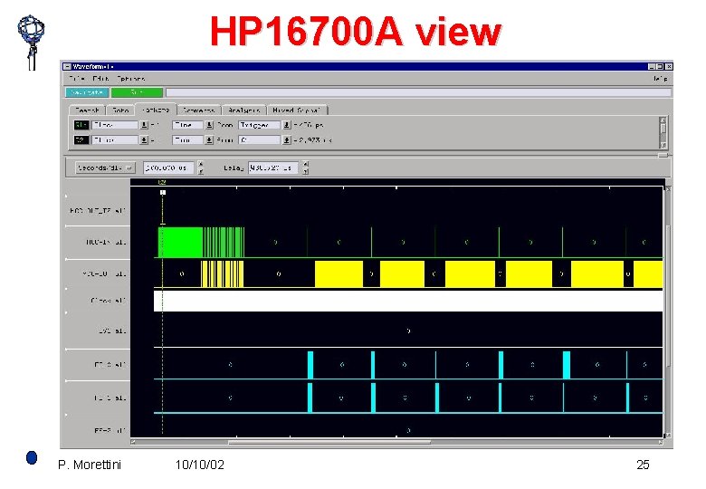 HP 16700 A view P. Morettini 10/10/02 25 