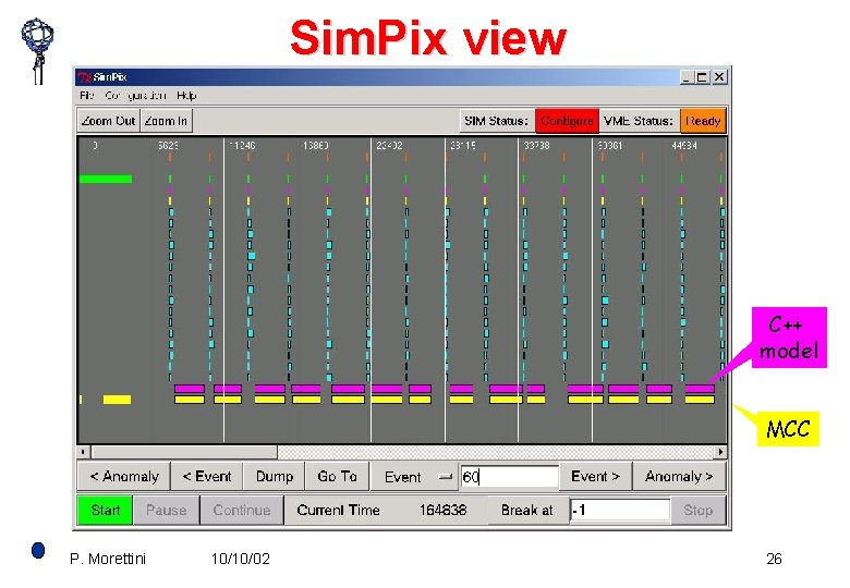 Sim. Pix view C++ model MCC P. Morettini 10/10/02 26 