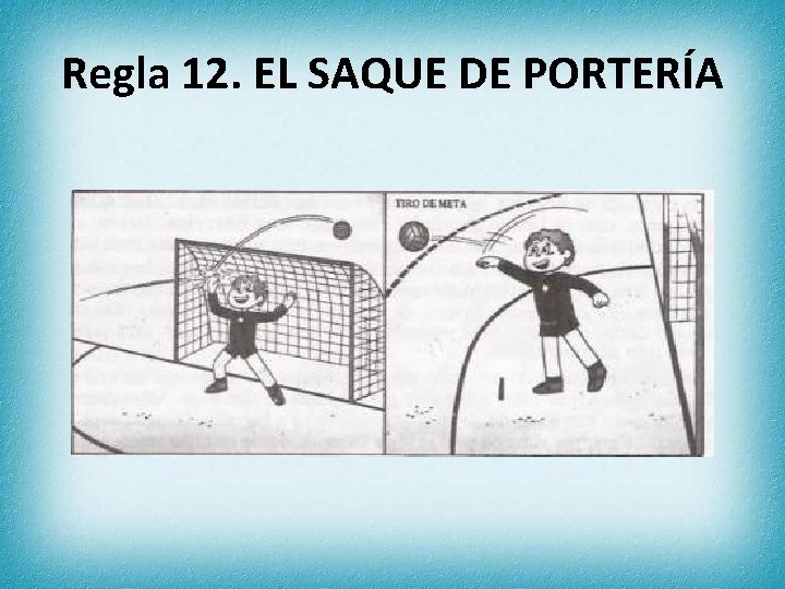 Regla 12. EL SAQUE DE PORTERÍA 