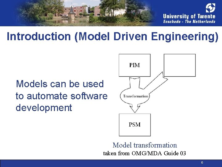 Introduction (Model Driven Engineering) Models can be used to automate software development Model transformation