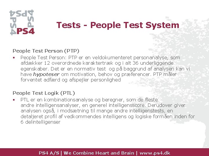 Tests - People Test System People Test Person (PTP) § People Test Person: PTP