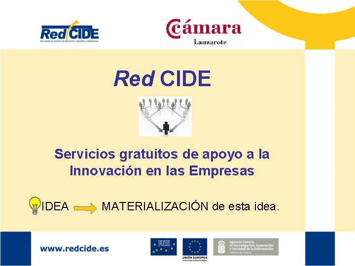 Red CIDE Servicios gratuitos de apoyo a la Innovación en las Empresas IDEA MATERIALIZACIÓN