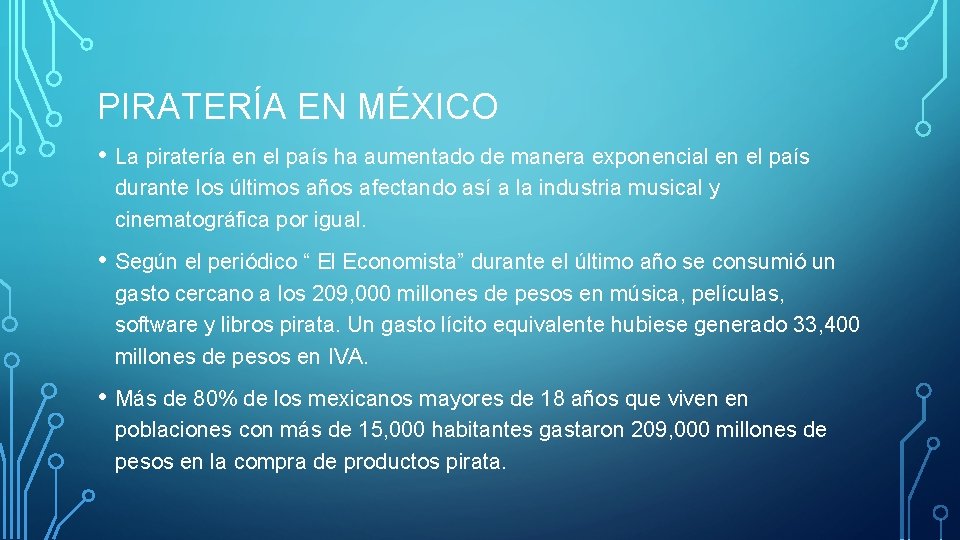 PIRATERÍA EN MÉXICO • La piratería en el país ha aumentado de manera exponencial