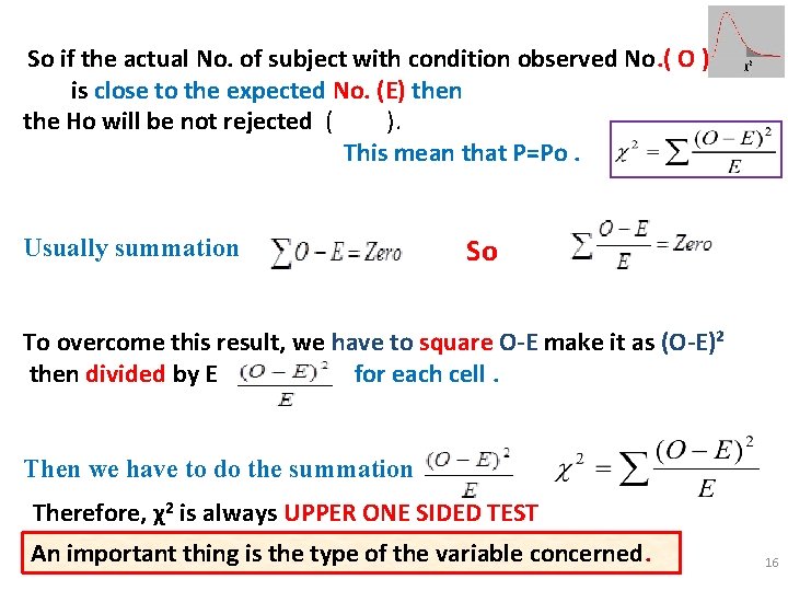 So if the actual No. of subject with condition observed No. ( O )