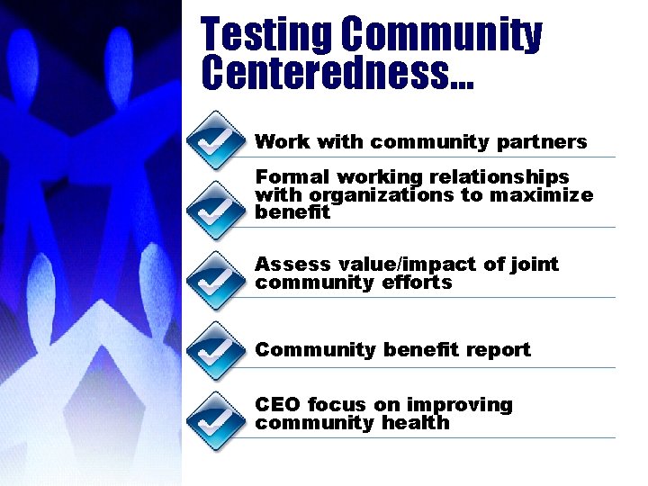 a Community Centered Board Knowledge Points Need