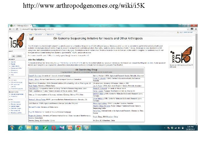 http: //www. arthropodgenomes. org/wiki/i 5 K http: //www. arthropodgenomes. org/wiki/i 5 K