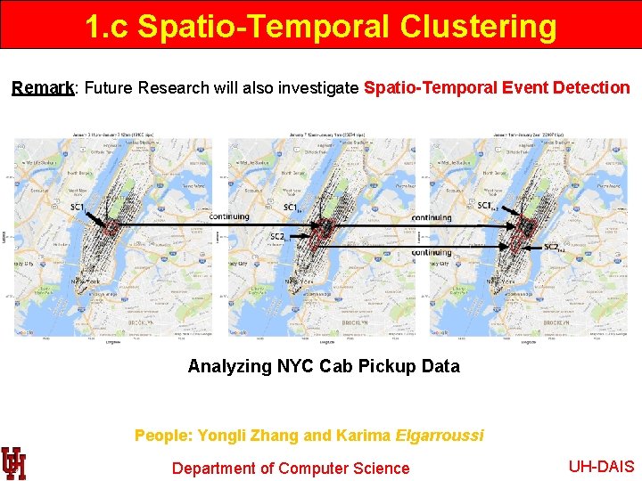 1. c Spatio-Temporal Clustering Remark: Future Research will also investigate Spatio-Temporal Event Detection Analyzing