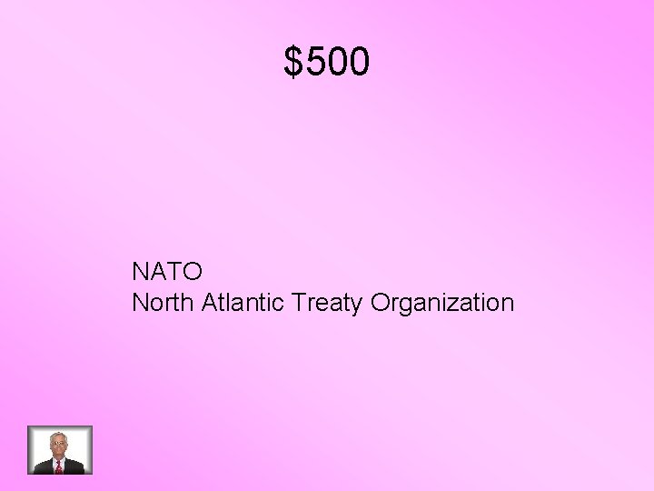 $500 NATO North Atlantic Treaty Organization 