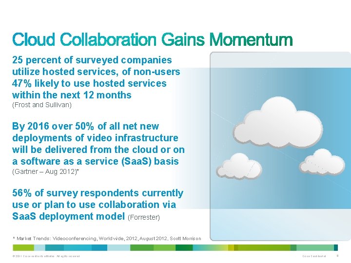 25 percent of surveyed companies utilize hosted services, of non-users 47% likely to use