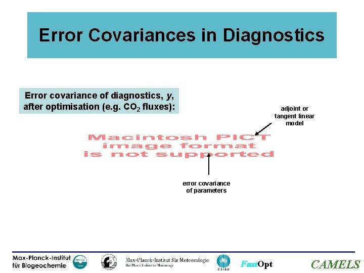Error Covariances in Diagnostics Error covariance of diagnostics, y, after optimisation (e. g. CO