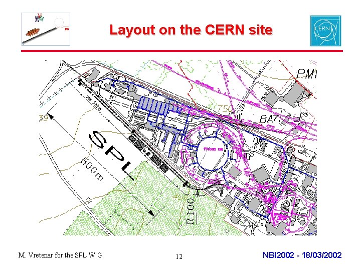 Layout on the CERN site M. Vretenar for the SPL W. G. 12 NBI