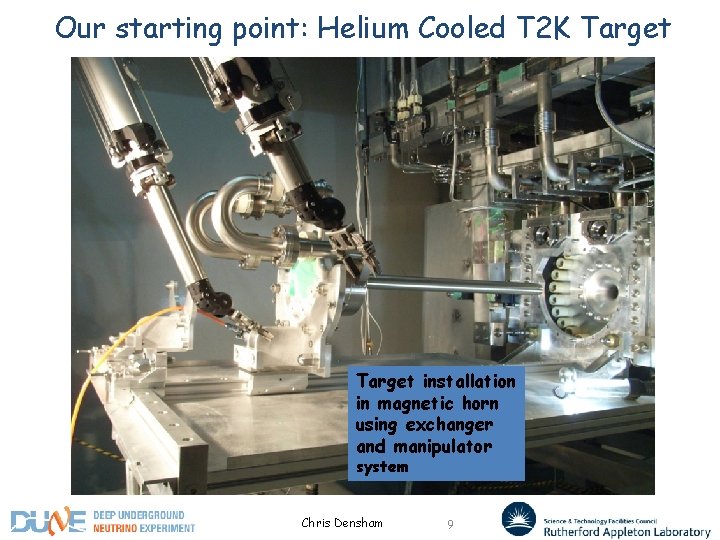 Our starting point: Helium Cooled T 2 K Target installation in magnetic horn using