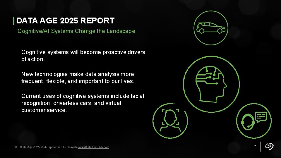 DATA AGE 2025 REPORT Cognitive/AI Systems Change the Landscape Cognitive systems will become proactive