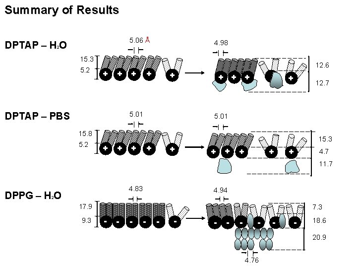 Summary of Results 5. 06 Å DPTAP – H O 4. 98 2 15.