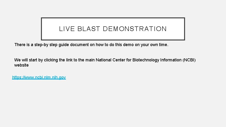 LIVE BLAST DEMONSTRATION There is a step-by step guide document on how to do LIVE BLAST DEMONSTRATION There is a step-by step guide document on how to do