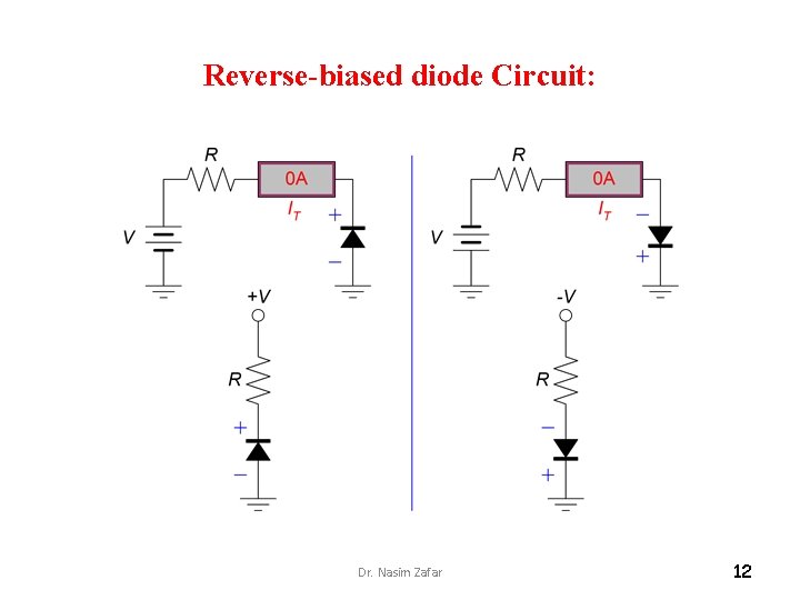 Reverse-biased diode Circuit: Dr. Nasim Zafar 12 