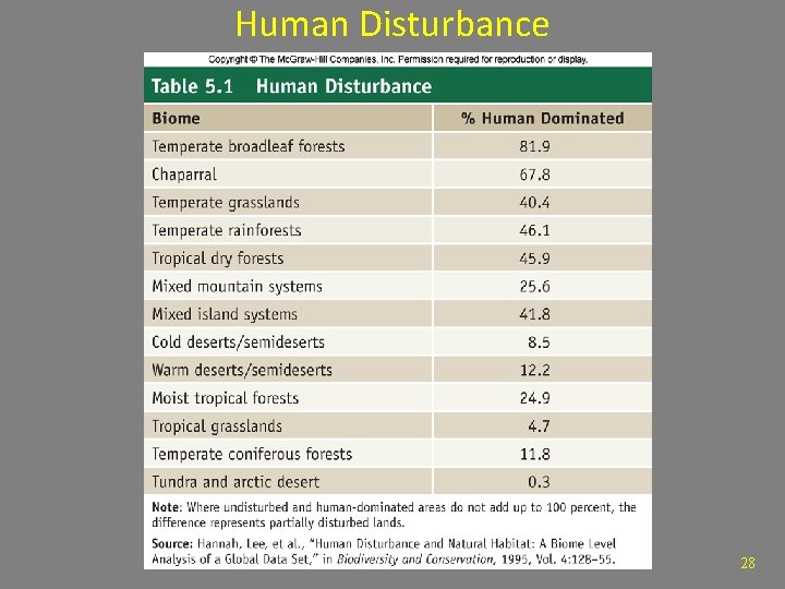Human Disturbance 28 