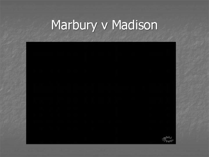 Marbury v Madison 