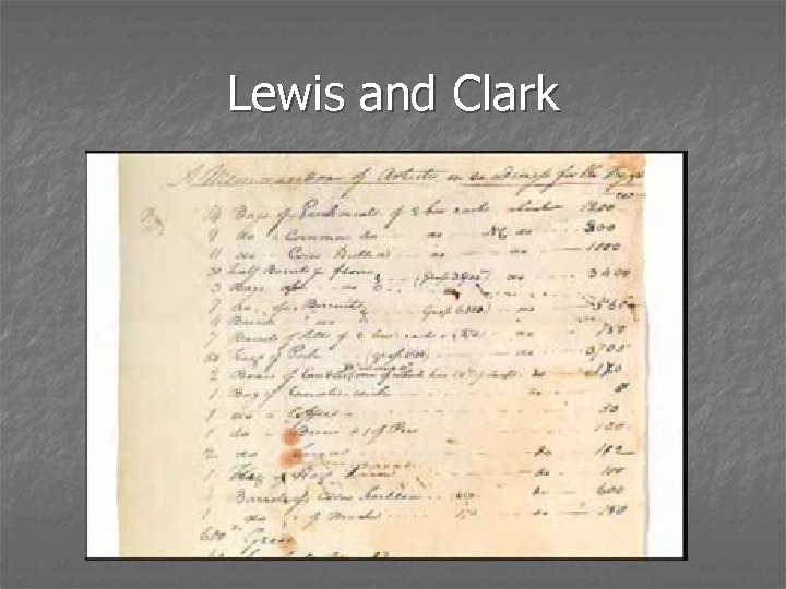 Lewis and Clark 