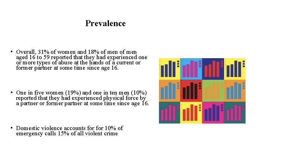 Prevalence • Overall, 31% of women and 18% of men aged 16 to 59