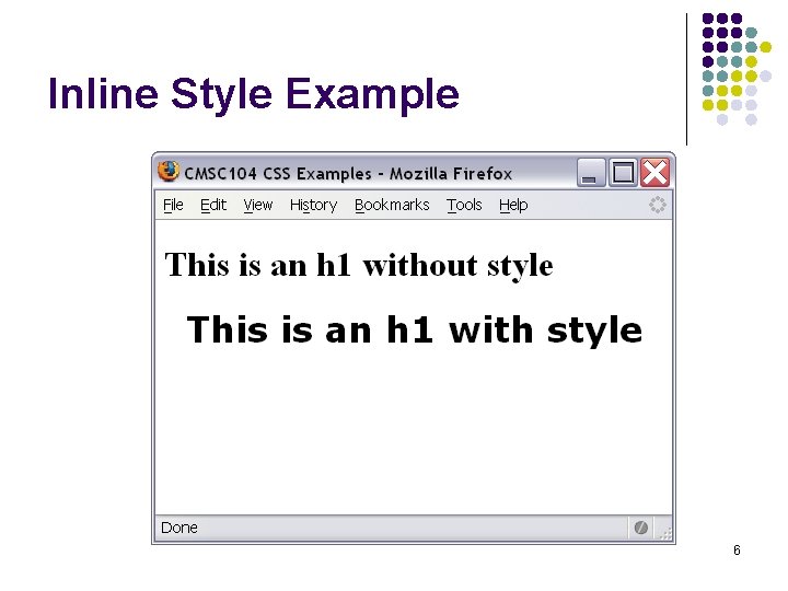 Inline Style Example 6 