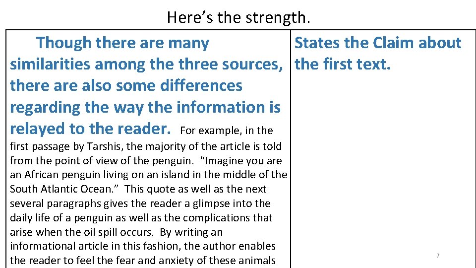 Here’s the strength. Though there are many States the Claim about similarities among the