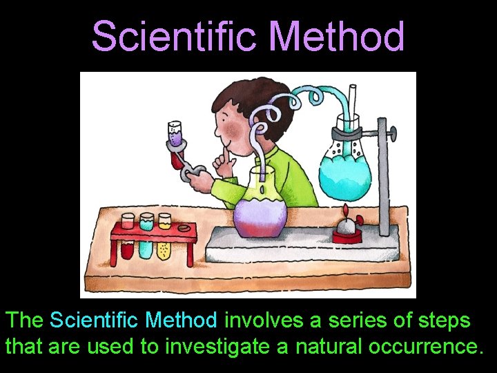 Scientific Method The Scientific Method involves a series of steps that are used to