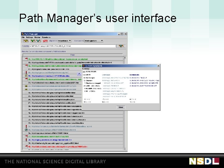 Path Manager’s user interface 