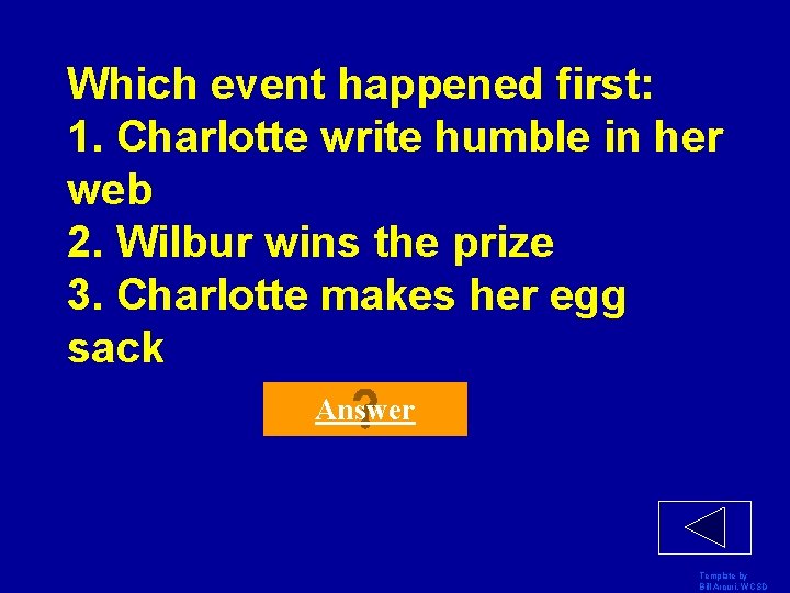 Which event happened first: 1. Charlotte write humble in her web 2. Wilbur wins