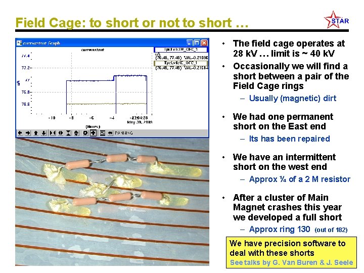 Field Cage: to short or not to short … • The field cage operates