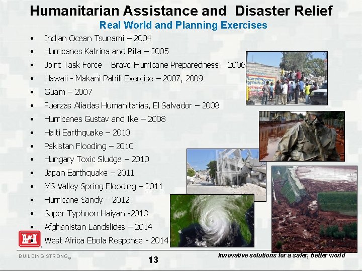 Humanitarian Assistance and Disaster Relief Real World and Planning Exercises • Indian Ocean Tsunami Humanitarian Assistance and Disaster Relief Real World and Planning Exercises • Indian Ocean Tsunami
