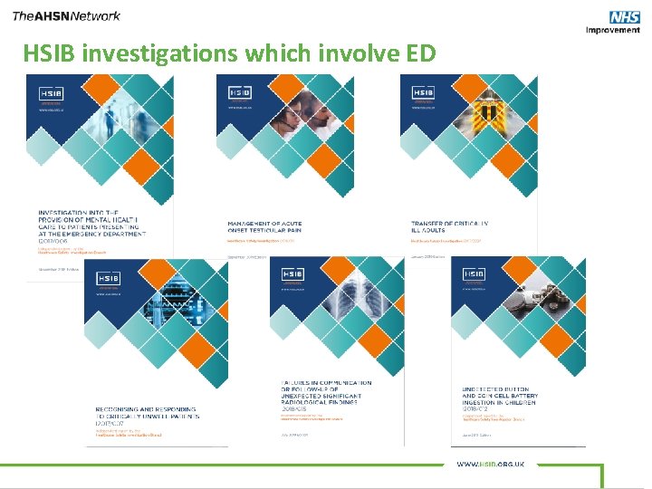 HSIB investigations which involve ED 