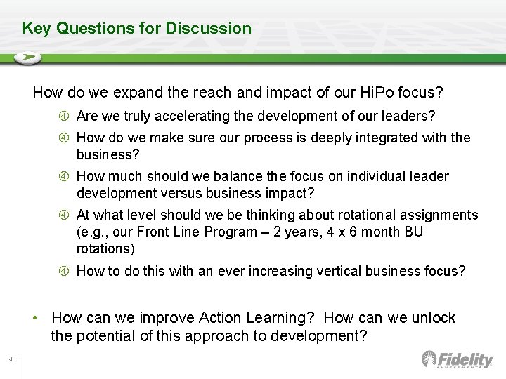 Key Questions for Discussion How do we expand the reach and impact of our Key Questions for Discussion How do we expand the reach and impact of our