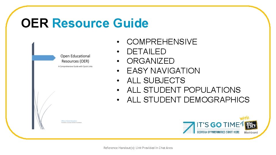 OER Resource Guide • • COMPREHENSIVE DETAILED ORGANIZED EASY NAVIGATION ALL SUBJECTS ALL STUDENT