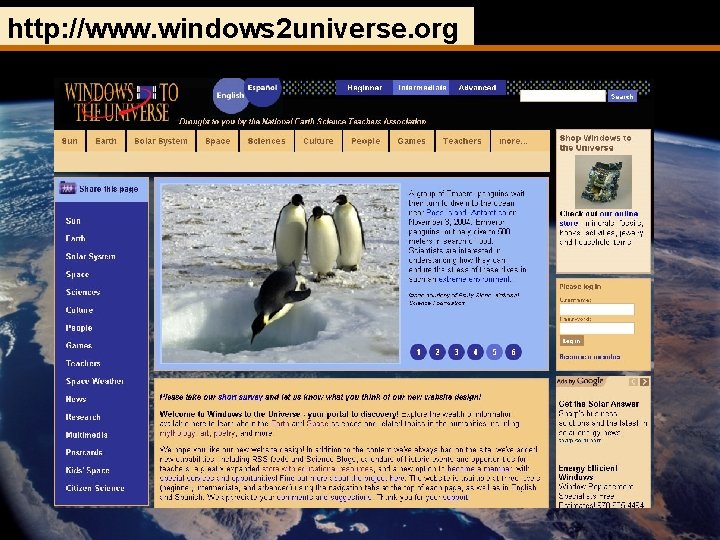 http: //www. windows 2 universe. org 