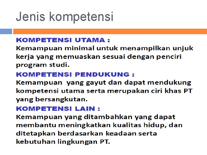 Jenis kompetensi 