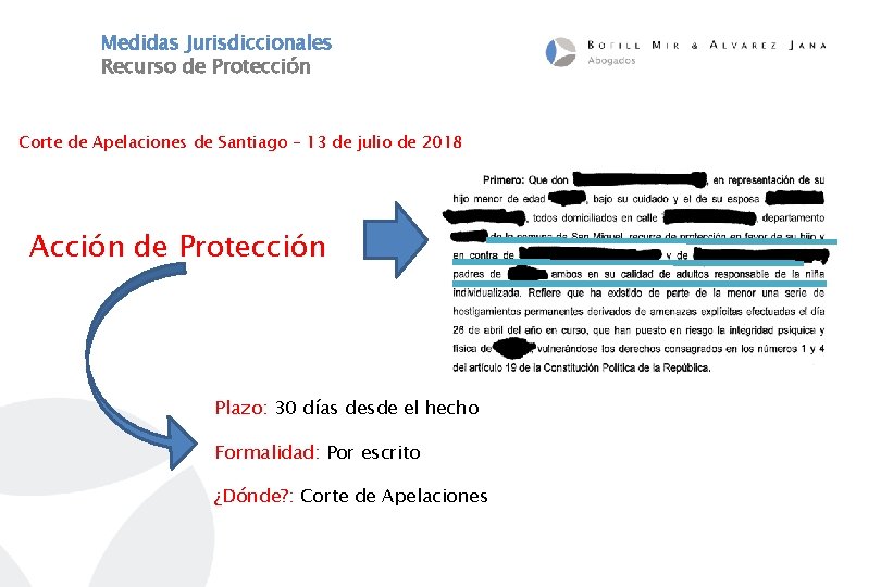 Medidas Jurisdiccionales Recurso de Protección Corte de Apelaciones de Santiago – 13 de julio
