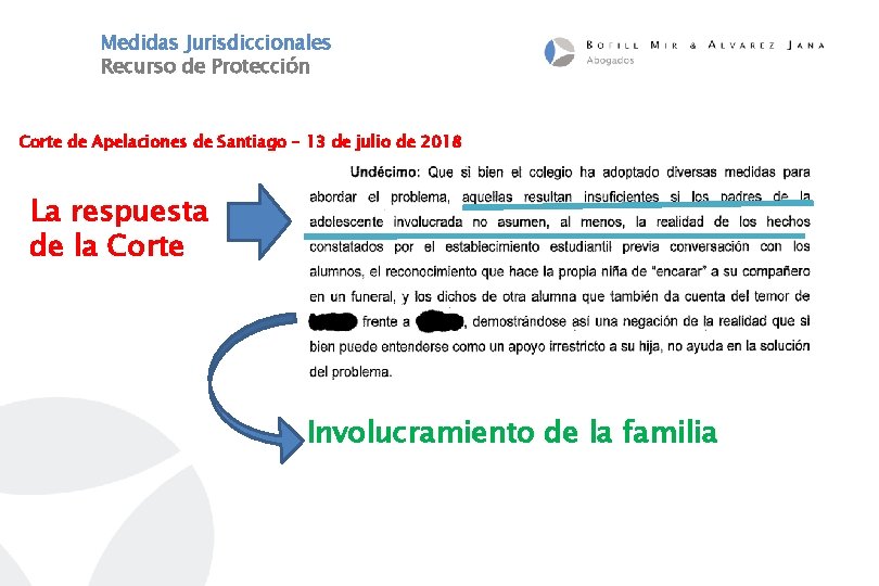 Medidas Jurisdiccionales Recurso de Protección Corte de Apelaciones de Santiago – 13 de julio