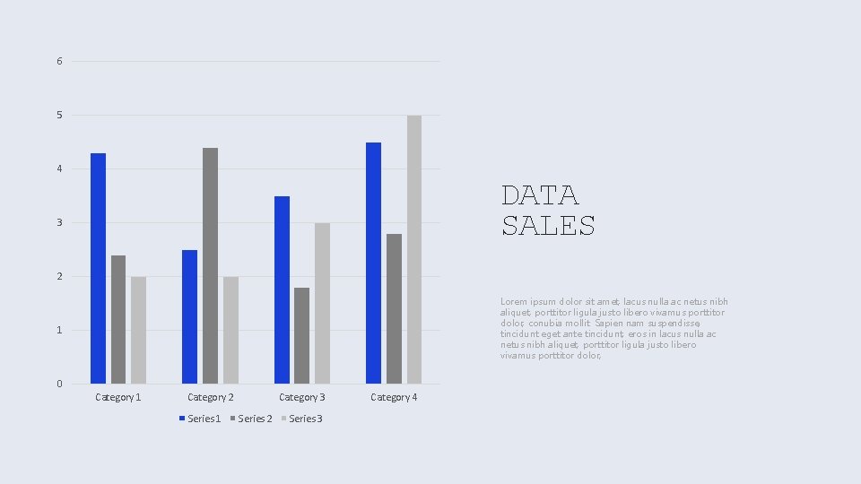 6 5 4 DATA SALES 3 2 Lorem ipsum dolor sit amet, lacus nulla