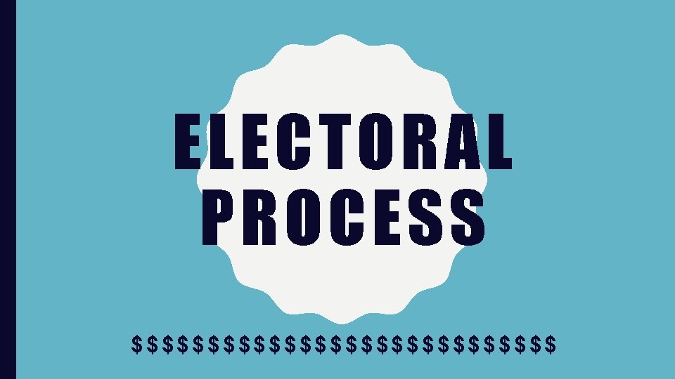 ELECTORAL PROCESS $$$$$$$$$$$$$$ 