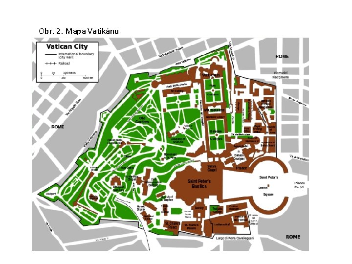 Obr. 2. Mapa Vatikánu 