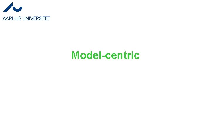 Model-centric Model-centric